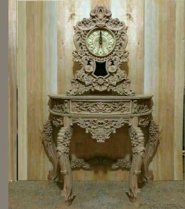 جدیدترین مدل ساعت کنسول چوبی سلطنتی کد 87