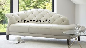 مبل شزلون مدرن سفید modern chaise lounge