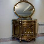 آینه کنسول چوبی تک درب با قیمت – تولیدی مبل رضوی تبریز