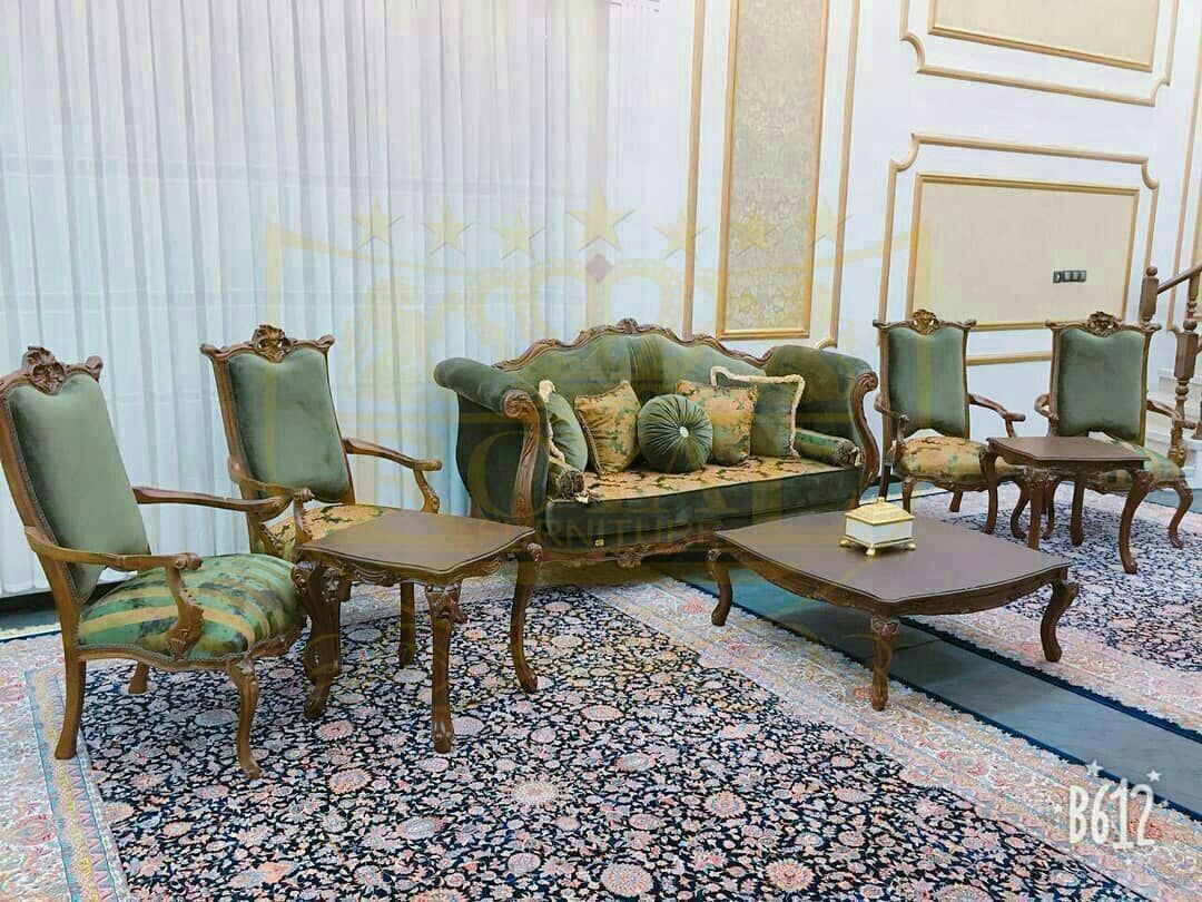 مبل کلاسیک چپندر کد 01 تولیدی مبل مهدی رضوی شرکت تولیدی