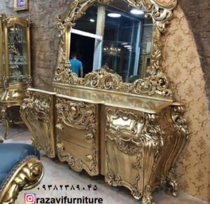 آینه کنسول کلاسیک چوبی با قیمت