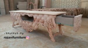 جدیدترین میز تلویزیون چوبی مدل لاله