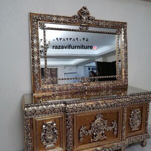 فروش آینه کنسول سلطنتی چوبی