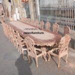 میز غذاخوری پایه گلدانی بیست نفره- صنایع چوبی رضوی