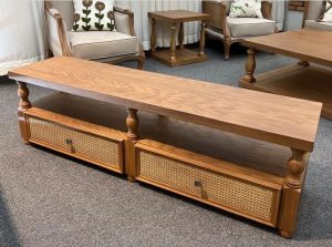 simple wooden tv table