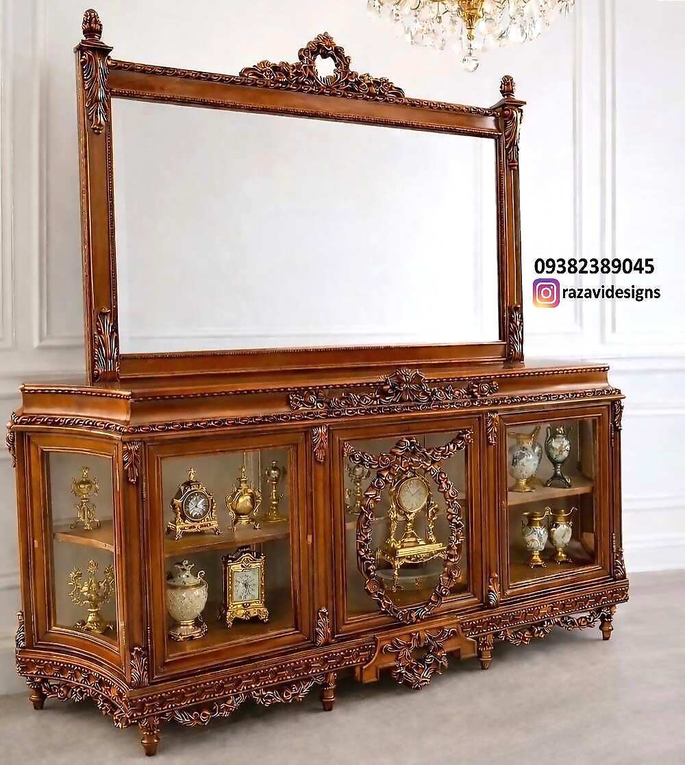 wooden console mirror golsorkh20