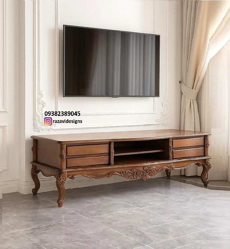 wooden tv stand abzari