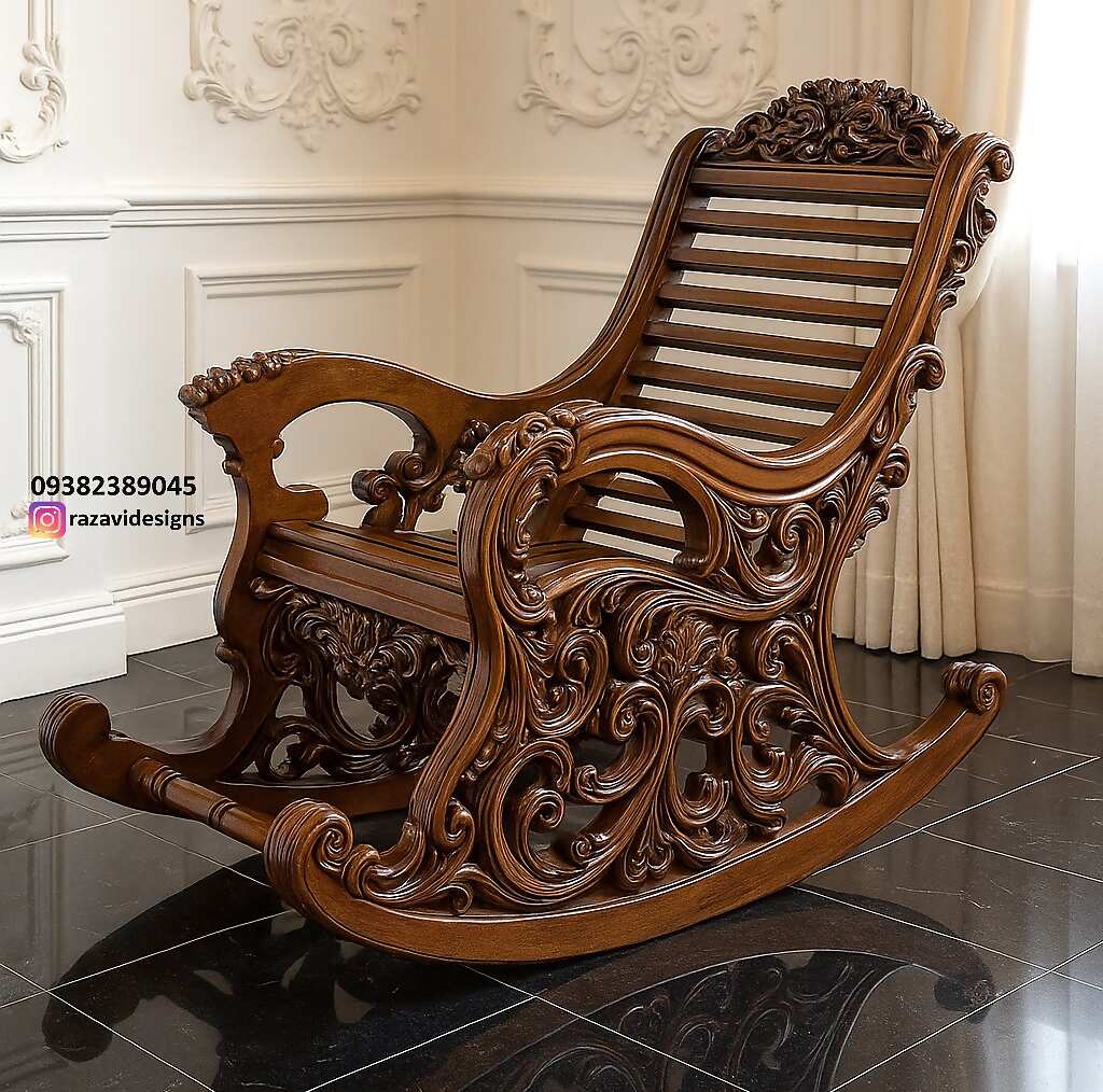 wooden rock chair