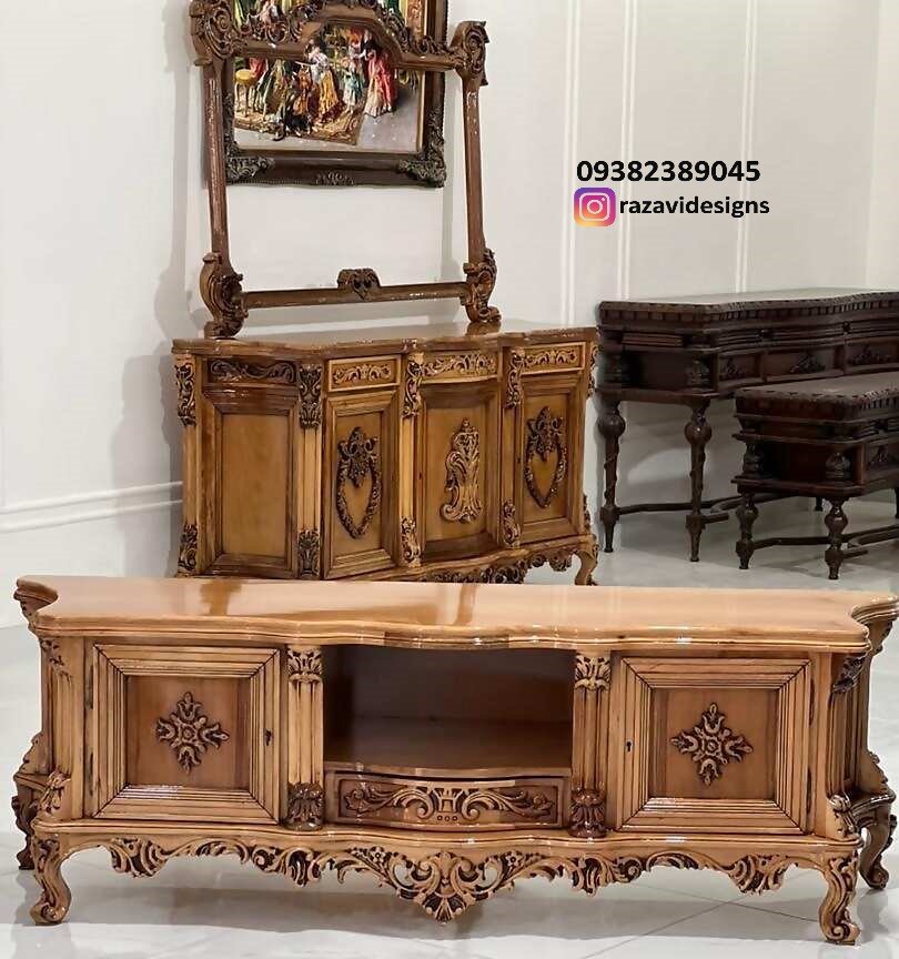 buy a wooden tv table